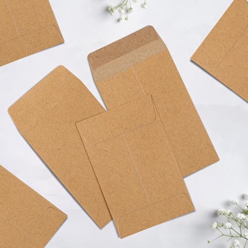 2000 Pcs Coin Envelopes 2.25 X 3.5 Inch Brown Self Adhesive Seed Envelopes Bulk Small Envelopes Money Envelopes Key Envelopes For Cash Small Items Storage Packets Home Office School Supplies #TOP4