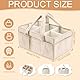 SGZIOO Wickelkorb Organizer, Plüsch Wickeltasche Organizer, Large Windel organizer 40 x 27 x 19 cm, Wickelorganizer, Diaper Caddy mit AbnehmbarTrennwänden & Griffen für Neugeborenen Geschenk
