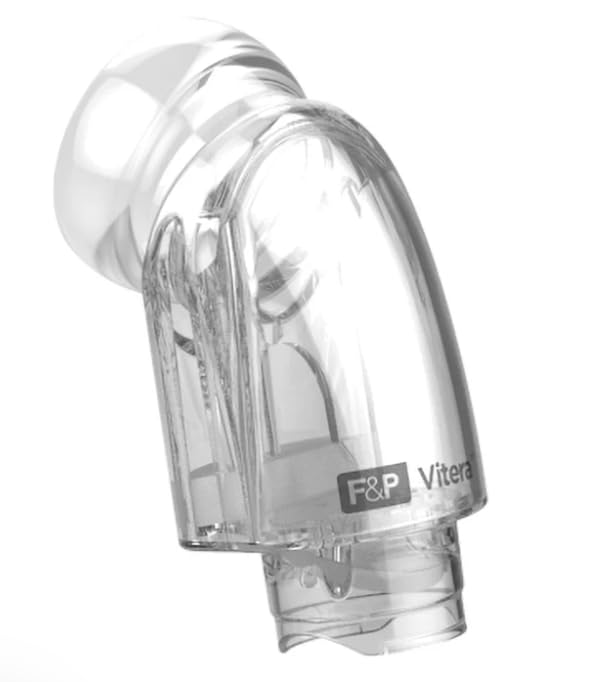F & PReplacement Elbow Connector with Swivel Port – Compatible with Vitera Full Face Style – Durable Airflow Joint Adapter – Easy Snap-In Design