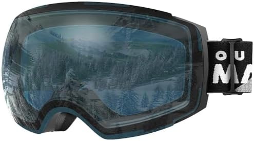 OutdoorMaster Gogle narciarskie PRO - bezramkowe, wymienne soczewki 100% ochrona UV400 Ski Snowboardowe gogle dla mężczyzn, kobiet i młodzieży