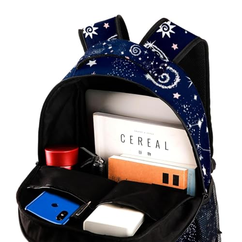 Sac à dos d'école constellation étoiles multicolores format 16 in - 4