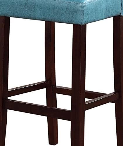 Miniatura 9 de Vega Taburete de bar, 19 pulgadas de ancho x 20 pulgadas de profundidad x 44.5 pulgadas de alto, azul