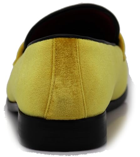 Image of Enzo Romeo Plum05 Men's Dress Loafers Elastic Slip on with Buckle Fashion Shoes