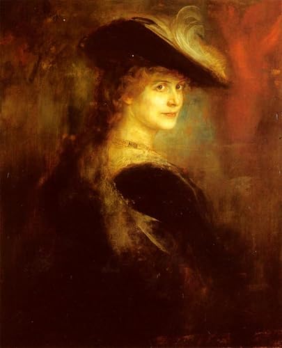 Tableau impressions d'art mural portrait d'une dame élégante von Lenbach 60x90