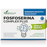 Soria Natural Fosfoserina Complex - Apoyo para la Función Cognitiva, Ayuda a Mejorar la Memoria - Vitaminas y Minerales para la Fatiga Mental - Potencia el Rendimiento Cerebral - 28 sobres