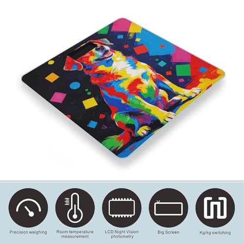 Báscula digital Colorful Dog para baño 400 lb capacidad miniatura 3