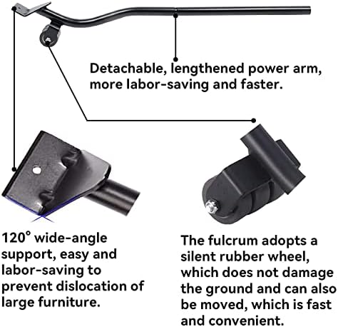 Furniture Moving Wheels, Heavy Furniture Lifter Sliders Movers Tool Set, 360° Rotation Castors, 800kg Load Capacity,Furniture Dolly (black)