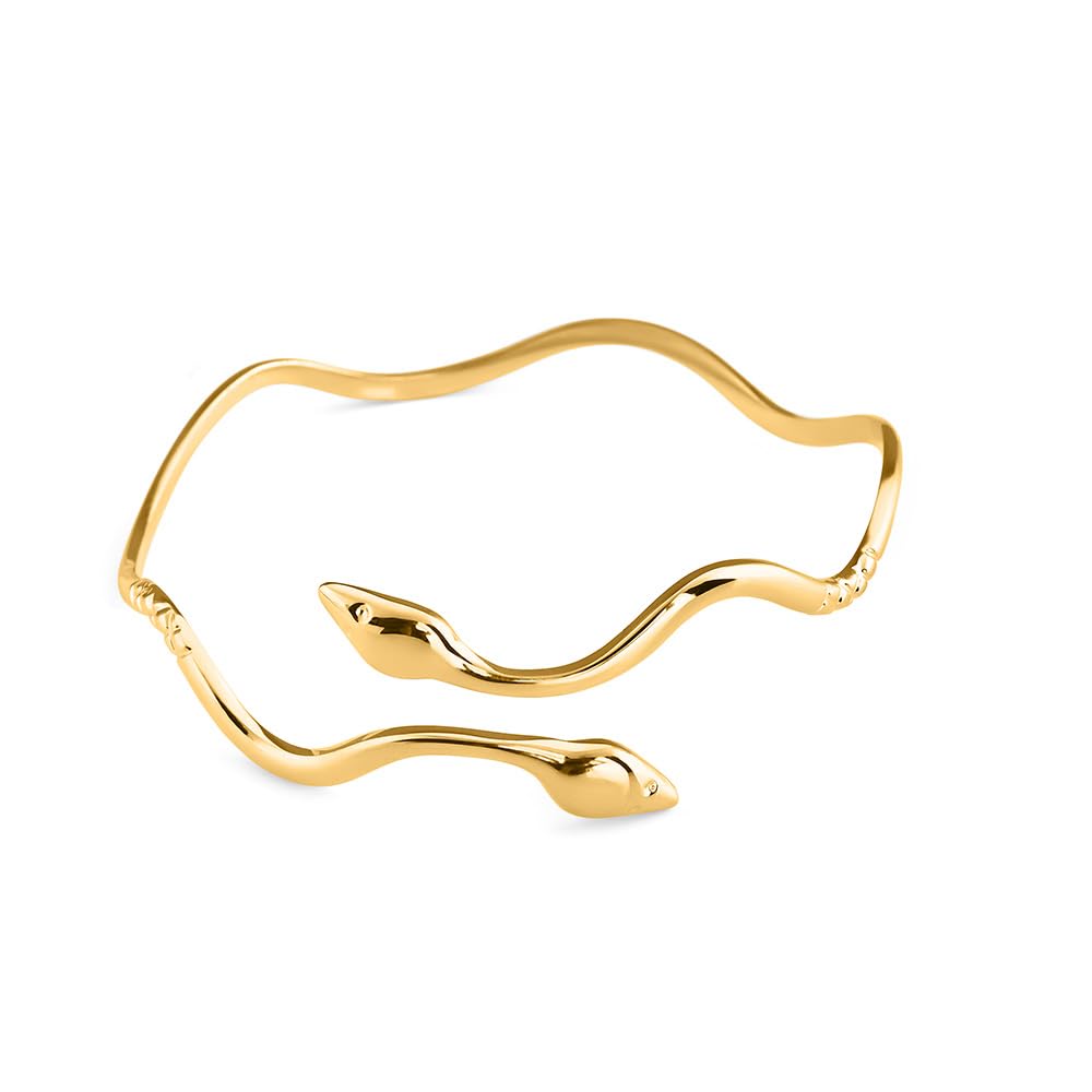 Minimalist Golden Ripple Snake Bracelet for Womens Waterproof & Anti-Tarnish-image-41