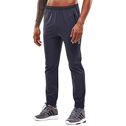 Pantalones deportivos YAWHO para hombre con bolsillos con cremallera Cover