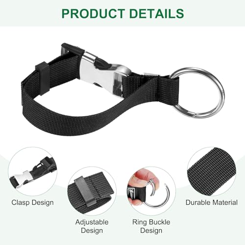 Image of M METERXITY 2-Pack Add A Bag Luggage Strap, Adjustable Suitcase Belt for Connecting Luggage /Backpack /Jacket, Carry Strap with Ring Buckle [Black]