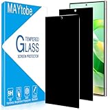 MAYtobe [2-Pack] Privacy Screen Protector Designed for Samsung Galaxy S25 Ultra 5G Tempered Glass, Support Fingerprint Unlocking, Anti Spy, No Bubbles, Anti Scratch, Easy to Install