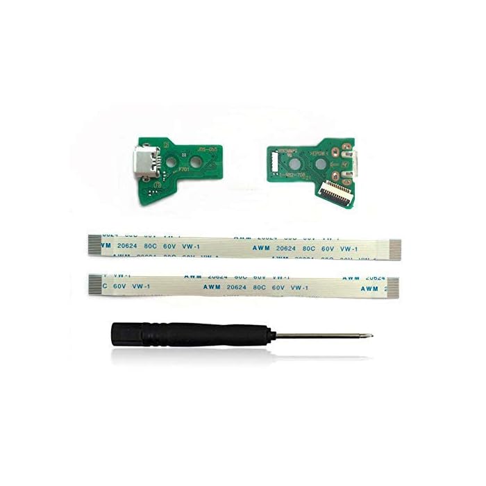 Buy 2PCs JDS055 Replacement Micro USB Charging Port Adaptor for DualShock 4, Repair Part