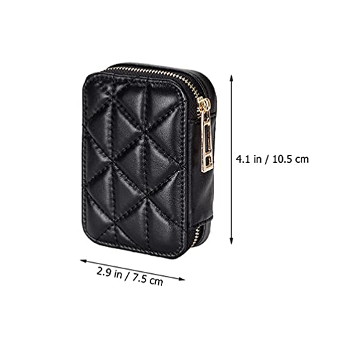 Soimiss Small Makeup Bag Outdoor Makeup Pouch Lipstick Lip Case Cosmetic Organizer Purse With Mirror For Women #TOP2