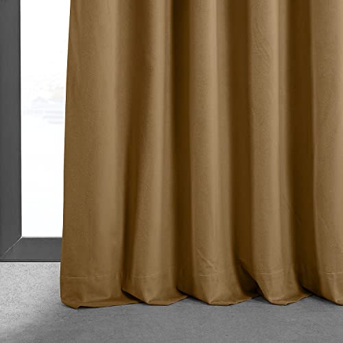 Hpd Half Price Drapes Signature Velvet Blackout Curtains For Bedroom 50 X 96 (1 Panel), Vpch-140805-96, Amber Gold #TOP6