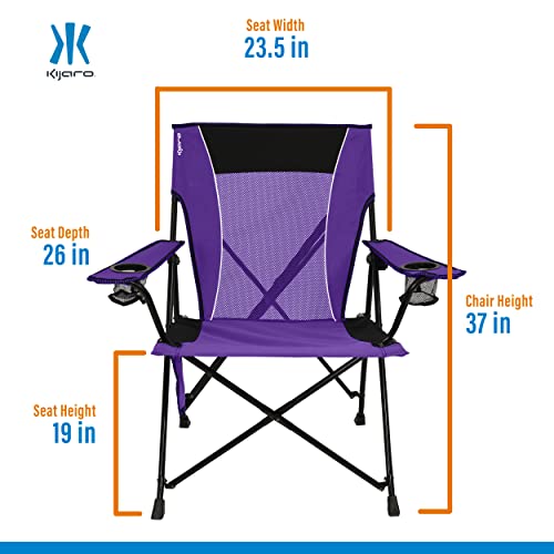 Kijaro Camping Chair, Dual Lock Feature, Kawachi Purple #TOP3
