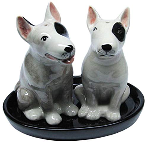 Bullterrier Salz und Pfeffer-streuer Set Keramik Hunde Bullterrier Geschenk 3 teiliges Set