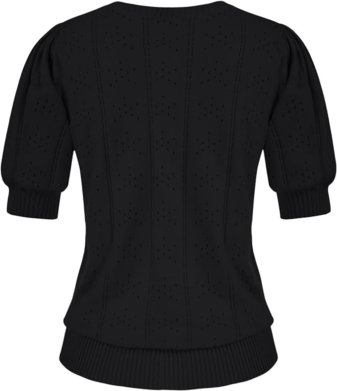 GRACE KARIN Strickpullover Damen Hochkragen Raglanärmel Weich Elastisch