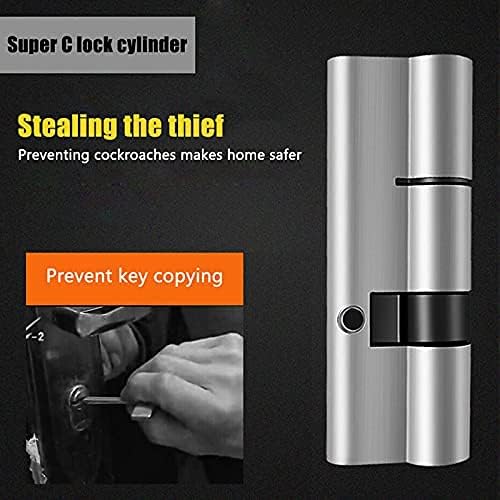Cylinder Lock,Anti-Bump Locking,Key BarrelEcurity Door LockLock Cylinder Universal Anti-Theft Door Lock Core Home Super C-Class Lock core Cylinder Door Gate Lock D-Class Lock cor Barrel Lock