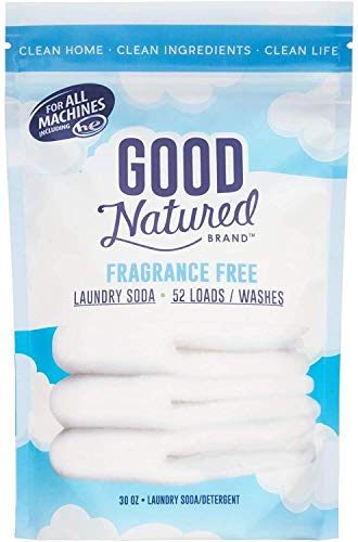 Good Natured Brand Laundry Soda, Fragrance Free (Unscented) - 30oz (52 Loads) - High Efficiency Laundry Detergent Powder Made With Simple Ingredients
