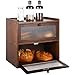 OMISTAR Bread Box for Kitchen Countertop - Wooden 2-Layer Large Capacity Bread Storage Container Bin, Vintage Farmhouse Bread Storage Keeper with Acrylic Window, Vent Holes & Adsorptive Closure
