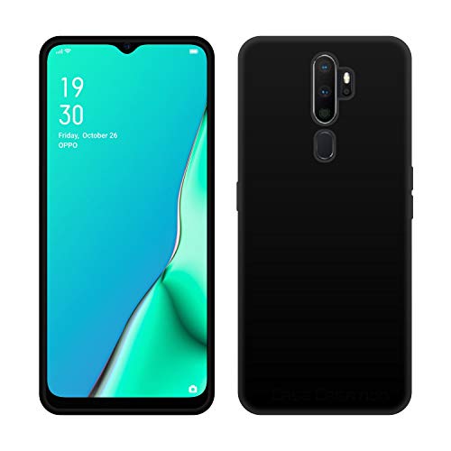 Image of Case Creation for Oppo A9 2020 Back case, Oppo A9 2020 Slim Flexible Smart Look case with 360 Camera All Angle Protection (Pure Black)