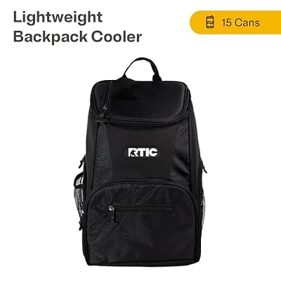 RTIC Lightweight Backpack Cooler Soft Insulated Portable Bag for Lunch, Beach, Drink, Beverage, Travel, Camping, Picnic, Car, Hiking,