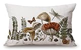 Lumbar Throw Pillow Cover 12x20 Inch Decorative Bedroom Living Room Cute Forest Witch Magic Mushroom