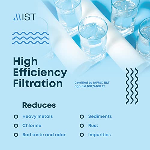 Mist Under Sink Water Filter System Reduces Lead, Chlorine, Bad Taste & Odor, Under Counter Direct Connect To Kitchen Faucet Nsf/Ansi 42 Certified, 20,000 Gallon Capacity 2 Years Estimated Usage #TOP6