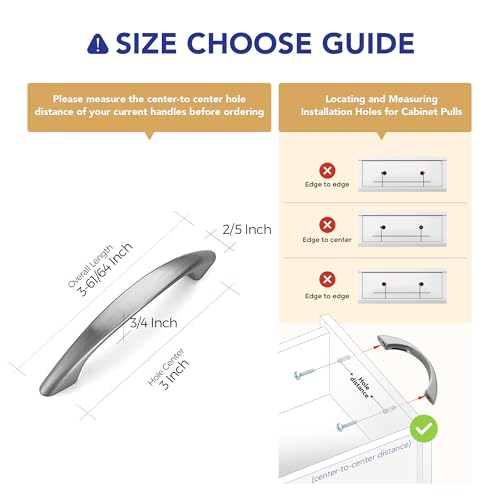 Image of Ravinte 30 Pack 3 Inch Kitchen Cabinet Handles Satin Nickel Cabinet Pulls Brushed Nickel Drawer Pulls Kitchen Cabinet Hardware Handles for Cabinets Cupboard Drawer Handles