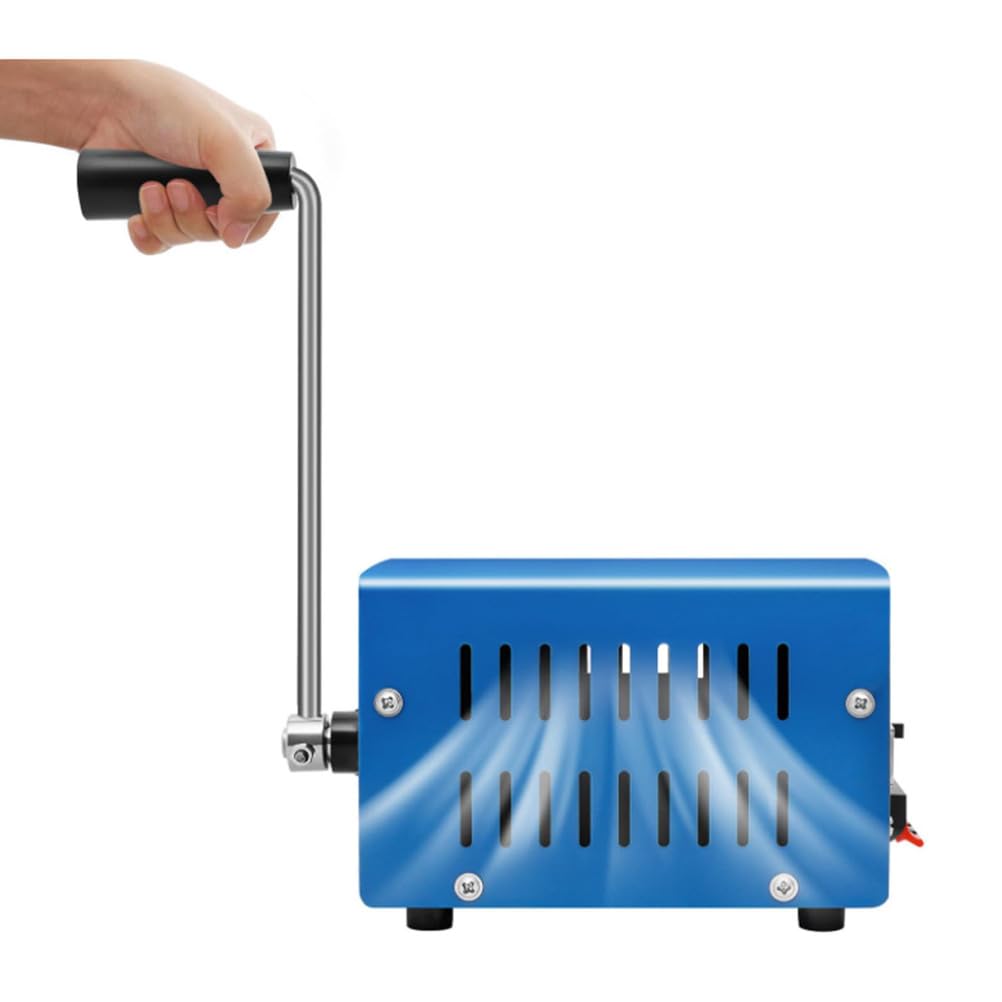 Generador Manual de Emergencia Portátil para Exteriores, Generador de Manivela, Generador de Carga USB de 20W con Manivela para Camping y Actividades al Aire Libre