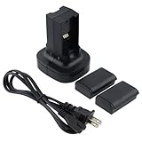 CostBuy Compatible with XBOX 360 Dual Charging Station Quick Charge Dock Kit + 2 X360 Rechargeable Batteries