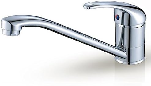 Damoyar Chrome Finish Swivel Body Kitchen Sink Mixer Taps, Brass Fitting Single Lever Faucet,Hot and Cold Kitchen Monobloc Kitchen Taps