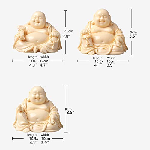 Statue Bouddha Maitreya en céramique idée cadeau sculpture décoration maison - 3