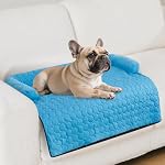 Lit de refroidissement pour chiens, tapis de refroidissement & Lit de canapé lavable à la machine, étanche & Couverture de couverture antidérapante Small-28 x 28 de pouce