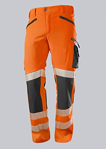 BP 2044-883-6556 Superstretch-Hose für Herren, 91% Polyester/9% Elasthan, Warnorange/Anthrazit, Modern fit, Größe 48s