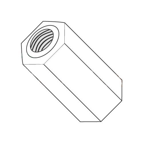 3/16" OD Hex Standoffs (Female-Female) / 4-40 x 3/8" / Nylon/Outer Diameter: 3/16" / Thread Size: 4-40 / Length: 3/8" (Carton: 1,000 pcs)