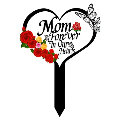 Plaques de cimetière pour tombe, marqueurs funéraires pour maman, décorations de cimetière en acrylique pour tombe, piquets de jardin, décoration extérieure pour cimetière, cour