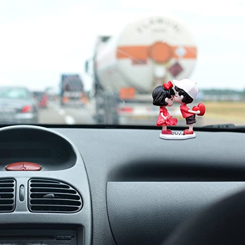 Image of MiOYOOW Car Dashboard Decoration, Lovely Couple Auto Interior Decoration Cute Couple Ornament with for Cars Home