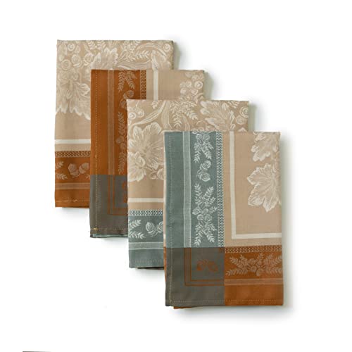 Benson Mills Harvest Gathering Heavyweight Engineered Jacquard Fabric Cloth Napkins, Décor for Fall, Harvest, and Thanksgiving Tablecloths (Taupe, 18" x 18" Napkins Set of 4) - Image 3