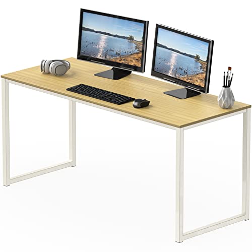 SHW Mission 55-Inch Home Office Computer Desk, Oak