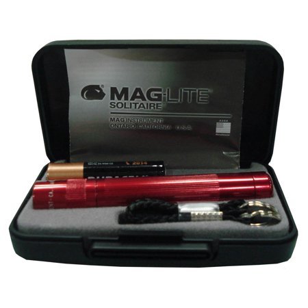 NEW Maglite Solitaire AAA Flashlight - Red, In Presentation Box (1 Cell Keychain Light)