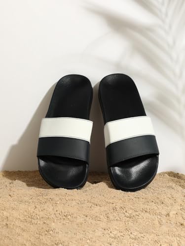 Image of hummel CAMP MEN COLOUR BLOCK SLIDERS Comfortable Cushioned Sole Arch Support Durable Lightweight Flexible Trendy Style Flip flops and Slippers Slides for Men Daily use Chappal