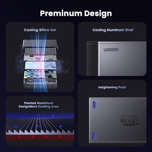 UGREEN Thunderbolt 4 Dock 8-in-1 40Gbps TB4 Hub 3 x TB 4 Dual 4K@60Hz or Single 8K Display, 85W Charging, Gigabit Ethernet, 3 x USB A 3.2. Revodok Max 208 for Mac M1/M2/M3/M4 Pro/Max by UGREEN - Image 9