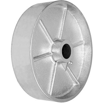 Vintage Industrial 8" X 2" Gray Iron SEMI Steel Wheel - 1400 LBS Capacity - CasterHQ