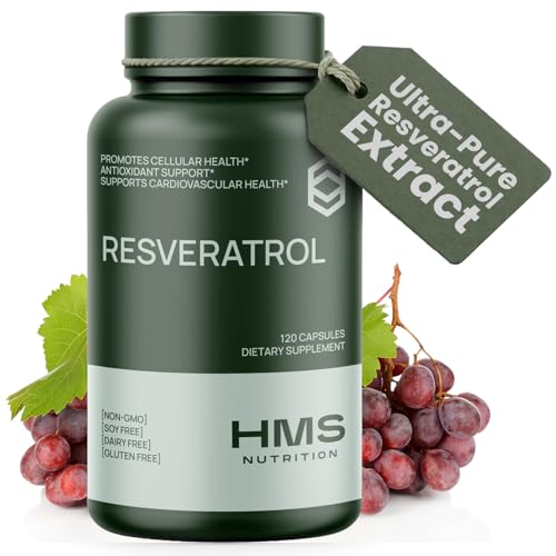 HMS Nutrition Resveratrol 1400 mg per Serving — 120 Vegan