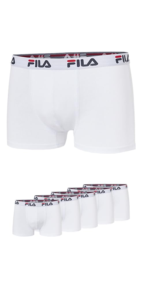Fila FU5016/5 Men's Boxers, XXL, White, 5 Pieces