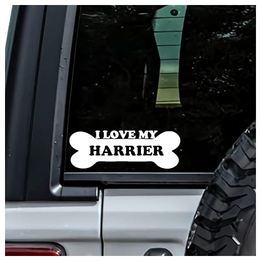 MHDStickerCo I Love My Harrier Dog Bone Vinyl Decal Sticker Custom Truck Bumper Window Laptop Car Notebook Mug Tumbler Gift Family