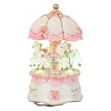 Durabilité exceptionnelle : fabriquée en résine, cette figurine musicale vintage en forme de cheval garantit une utilisation fiable pendant des années, ce qui en fait un cadeau d'anniversaire ou un objet précieux à conserver. elle peut également servir d'ornement musical pour carrousel ou de manège lumineux rotatif