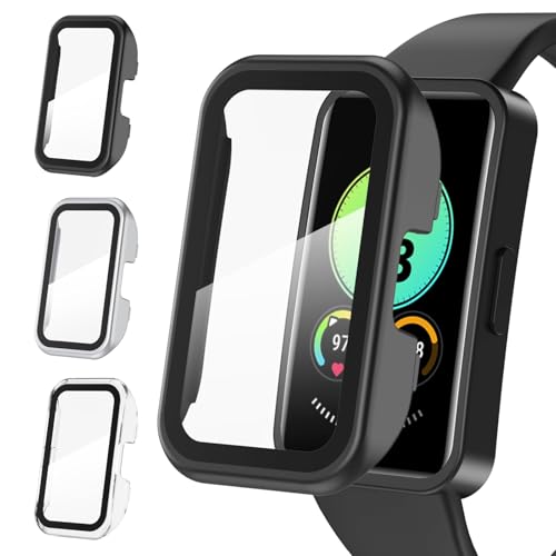 aceyoon for Huawei Band 10 9 8 یP[X 3 t@[EFCoh10/9/8 Ή یJo[ƃtB ̌^ Sʕی PCf ȒP wh~ h~ zCg ubN Vo[ 3F