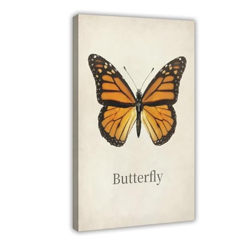 Poster sur toile papillon 40x60 cm pour décoration de chambre